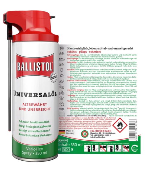 Groß (21727+Rückseite) Ballistol Universalöl Spray 350 ml VarioFlex