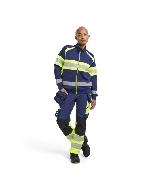 Damen High Vis Sweatjacke