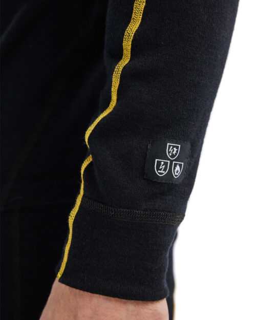 Flammschutz Unterhemd Half-Zip, 68% Merino