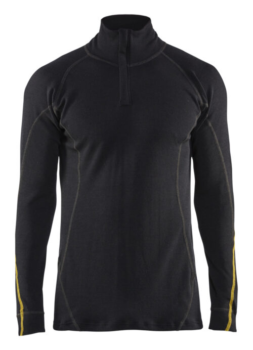 Flammschutz Unterhemd Half-Zip, 68% Merino