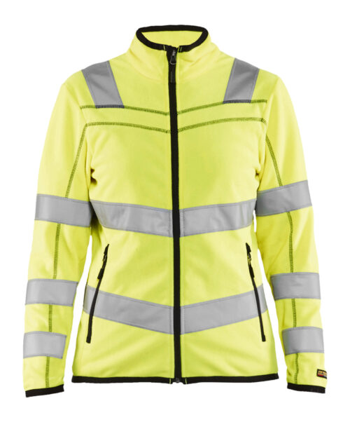 Damen High Vis Microfleece Jacke