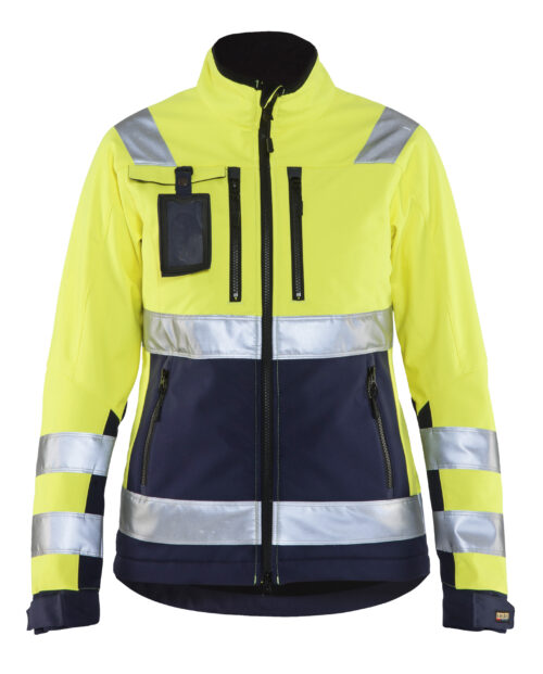Damen High Vis Softshell Jacke
