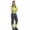 Damen High Vis Arbeitshose mit Stretch