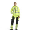 Damen High Vis Sweatjacke mit abnehmbarer Kapuze