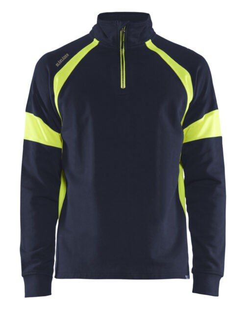 4f2a4a24-7c13-48f2-90a6-c1d253f7137e Sweatshirt Half-Zip mit High Vis