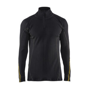 Flammschutz Unterhemd Half-Zip, 68% Merino