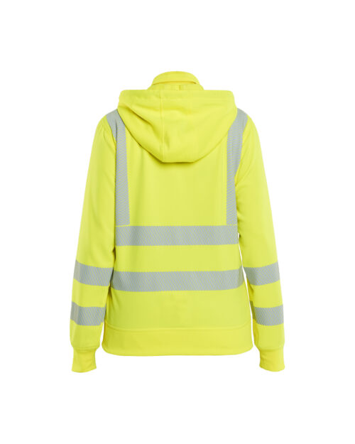 Damen High Vis Sweatjacke mit abnehmbarer Kapuze