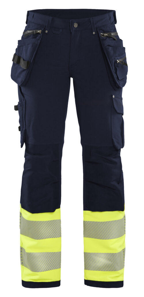 Damen High Vis Arbeitshose 4-Wege-Stretch