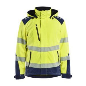 High Vis Softshell Winterjacke leicht gefüttert