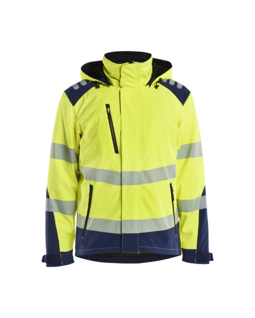 High Vis Softshell Winterjacke leicht gefüttert