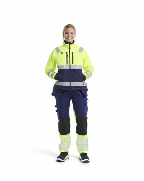 Damen High Vis Softshell Jacke