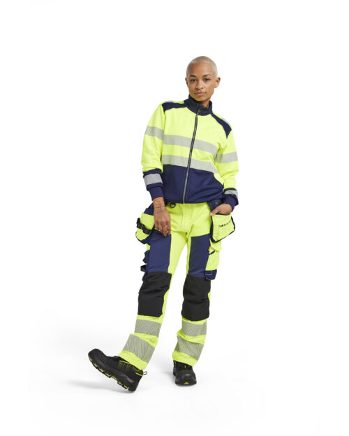 Damen High Vis Sweatjacke