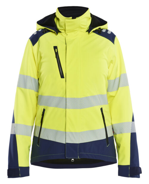 Damen High Vis Softshell Winterjacke leicht gefüttert