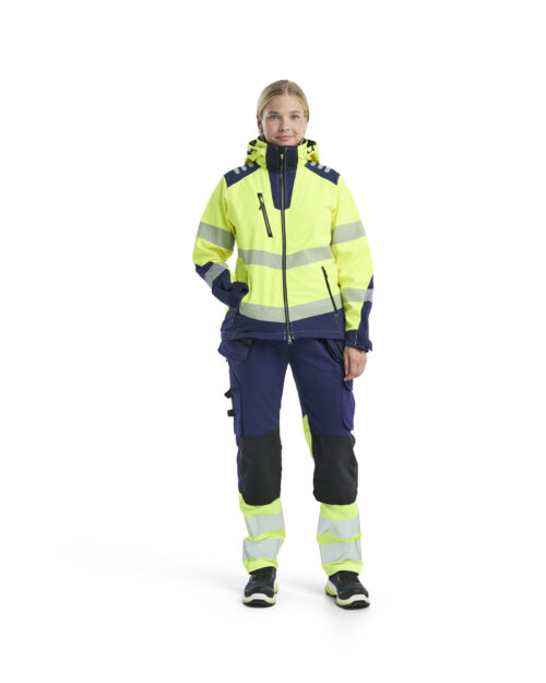 Damen High Vis Softshell Jacke