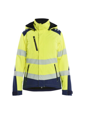 Damen High Vis Softshell Winterjacke leicht gefüttert