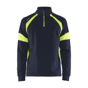 Sweatshirt Half-Zip mit High Vis