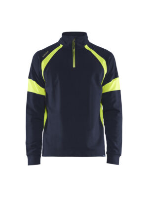 Sweatshirt Half-Zip mit High Vis