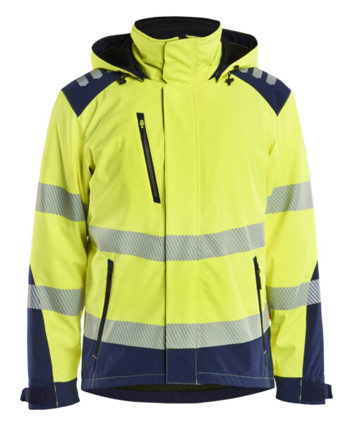 High Vis Softshell Winterjacke leicht gefüttert