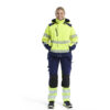 Damen High Vis Softshell Winterjacke leicht gefüttert