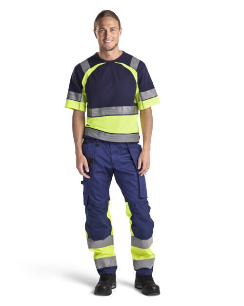 High Vis Arbeitshose mit Stretch