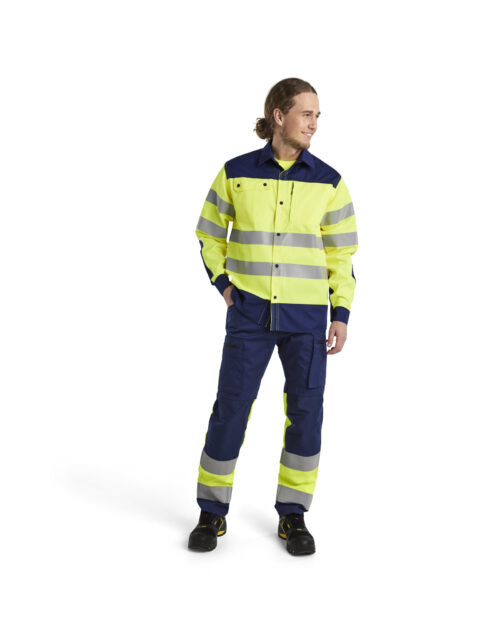 High Vis Arbeitshose mit Stretch
