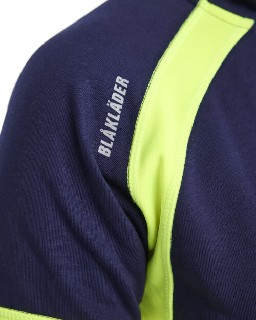 Damen Sweatshirt Half-Zip mit High Vis