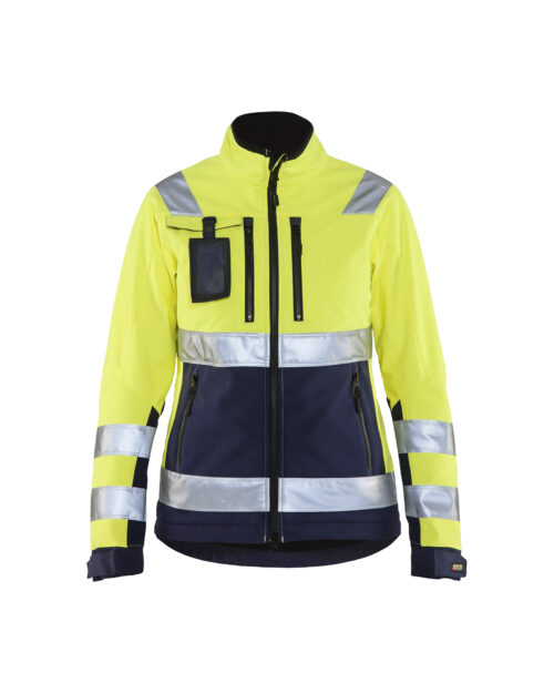 Damen High Vis Softshell Jacke