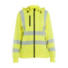 Damen High Vis Sweatjacke mit abnehmbarer Kapuze