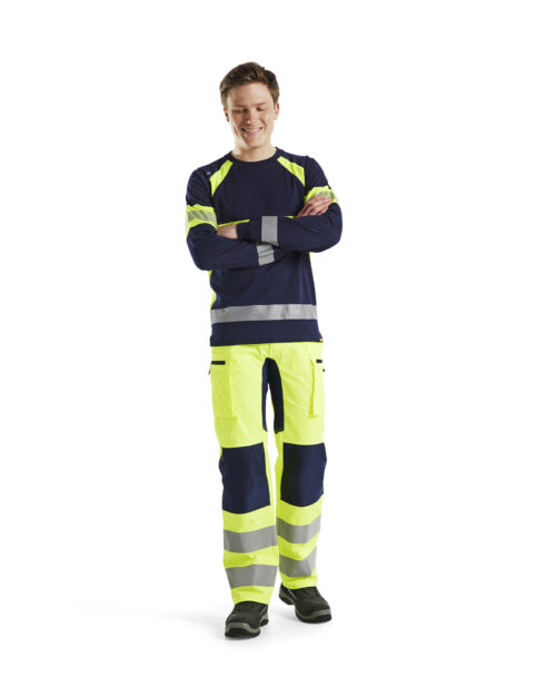 High Vis Arbeitshose mit Stretch