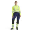 Damen High Vis Arbeitshose Stretch