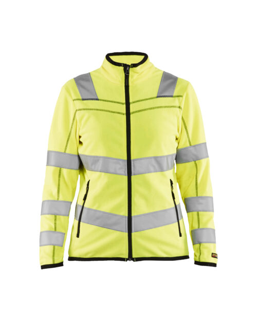 Damen High Vis Microfleece Jacke